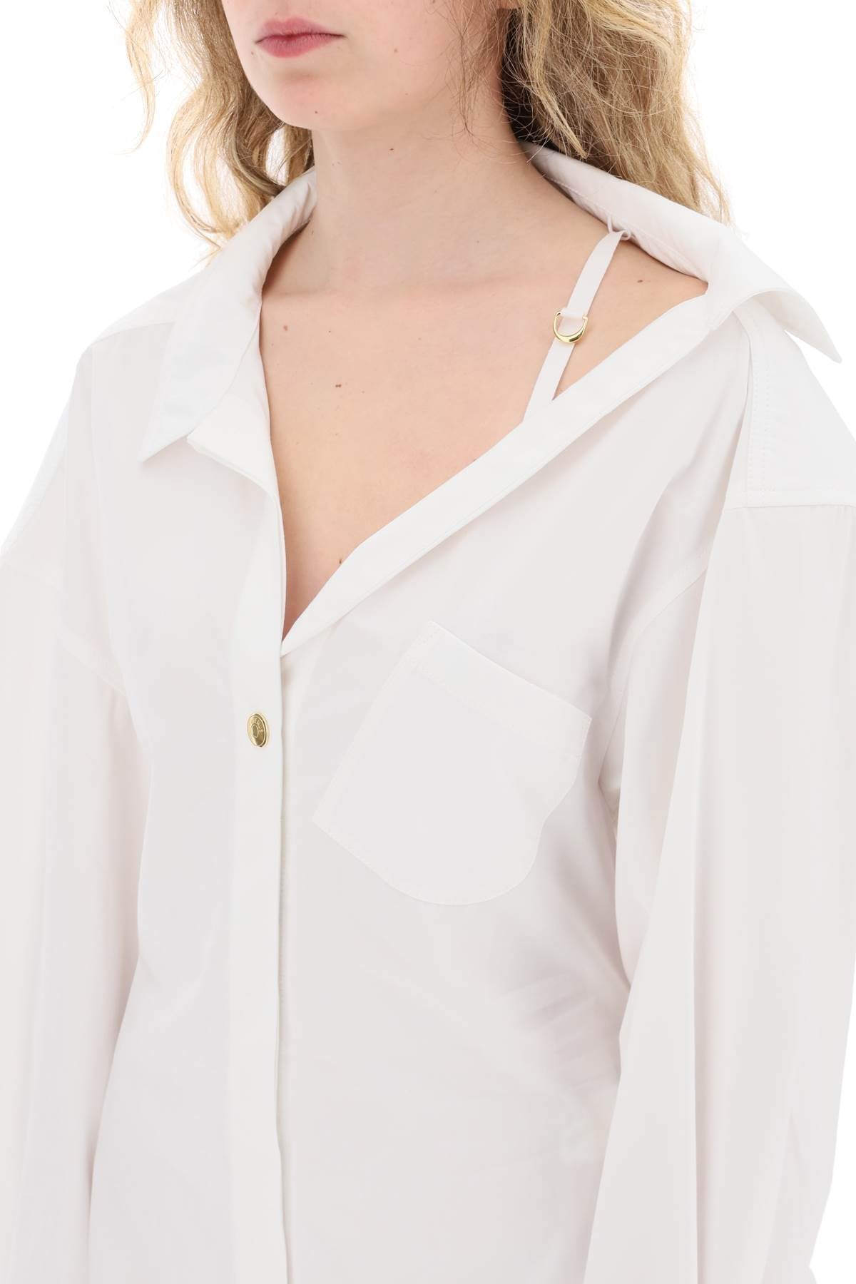 "the Mini Shirt Dress Chemise G  - White