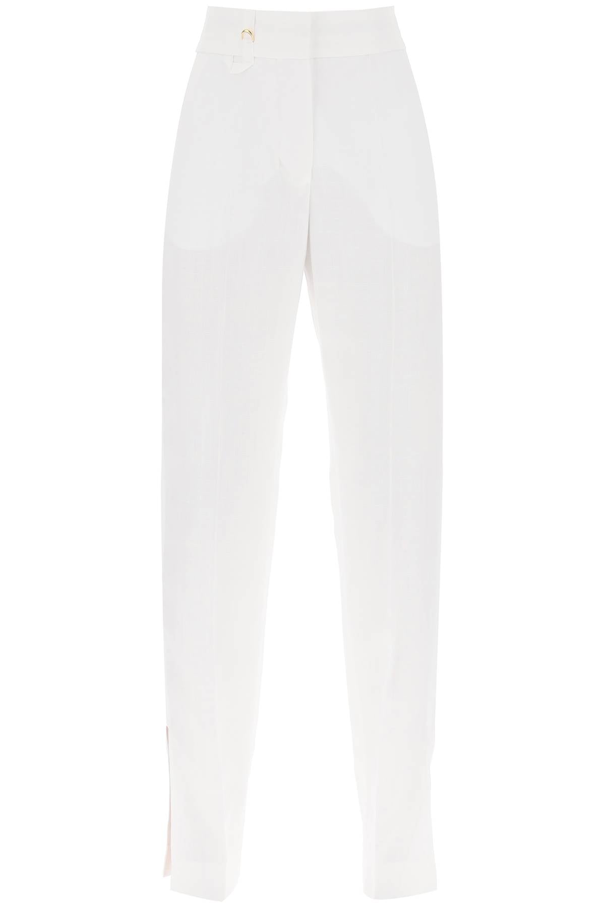 'le Pantalon Tibau' Slit Pants  - White