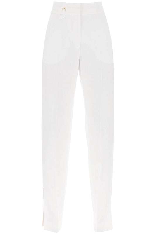 'le Pantalon Tibau' Slit Pants  - White