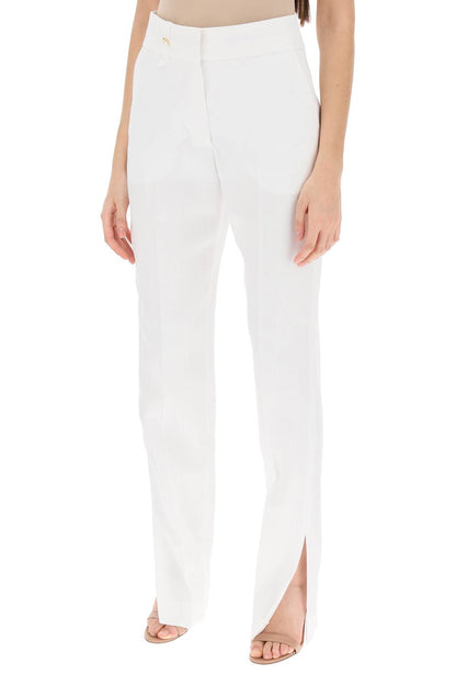 'le Pantalon Tibau' Slit Pants  - White