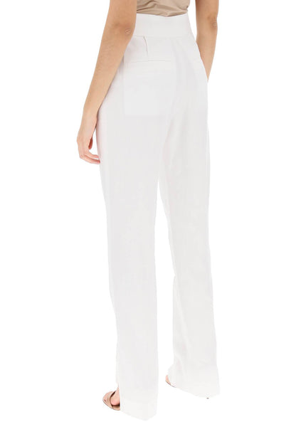 'le Pantalon Tibau' Slit Pants  - White