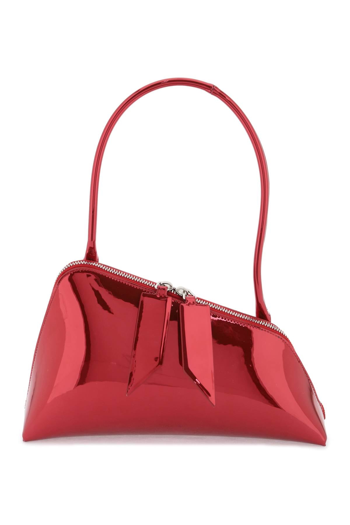 Mirror-effect Sunrise Shoulder Bag  - Red