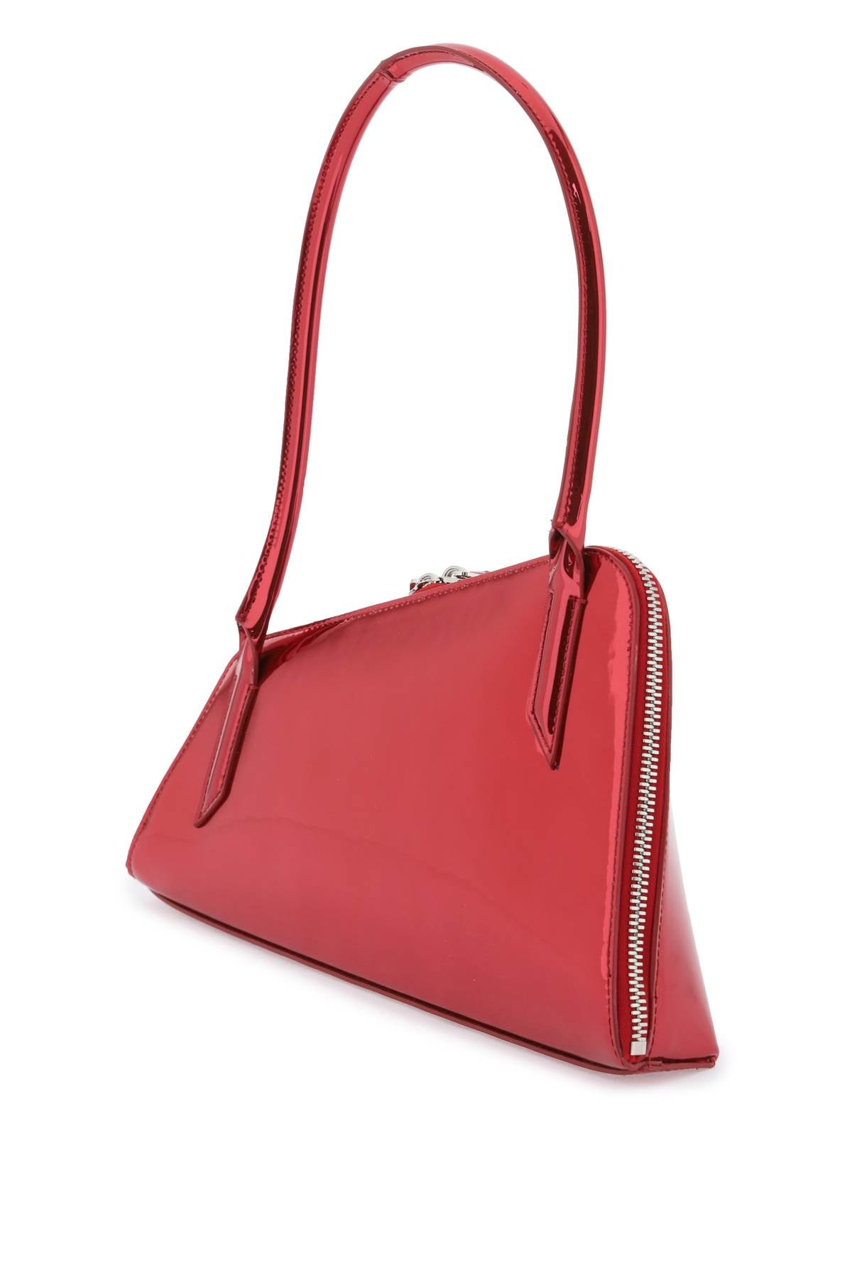 Mirror-effect Sunrise Shoulder Bag  - Red