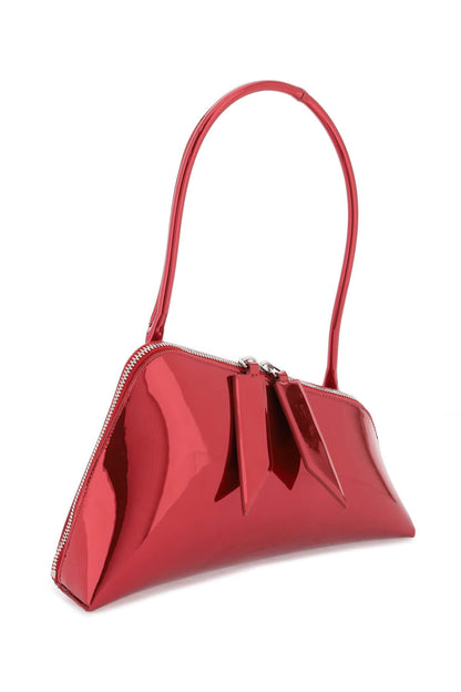 Mirror-effect Sunrise Shoulder Bag  - Red