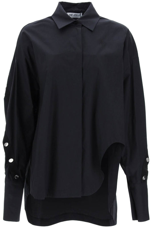 Shirt With Monogram Snap Buttons  - Black