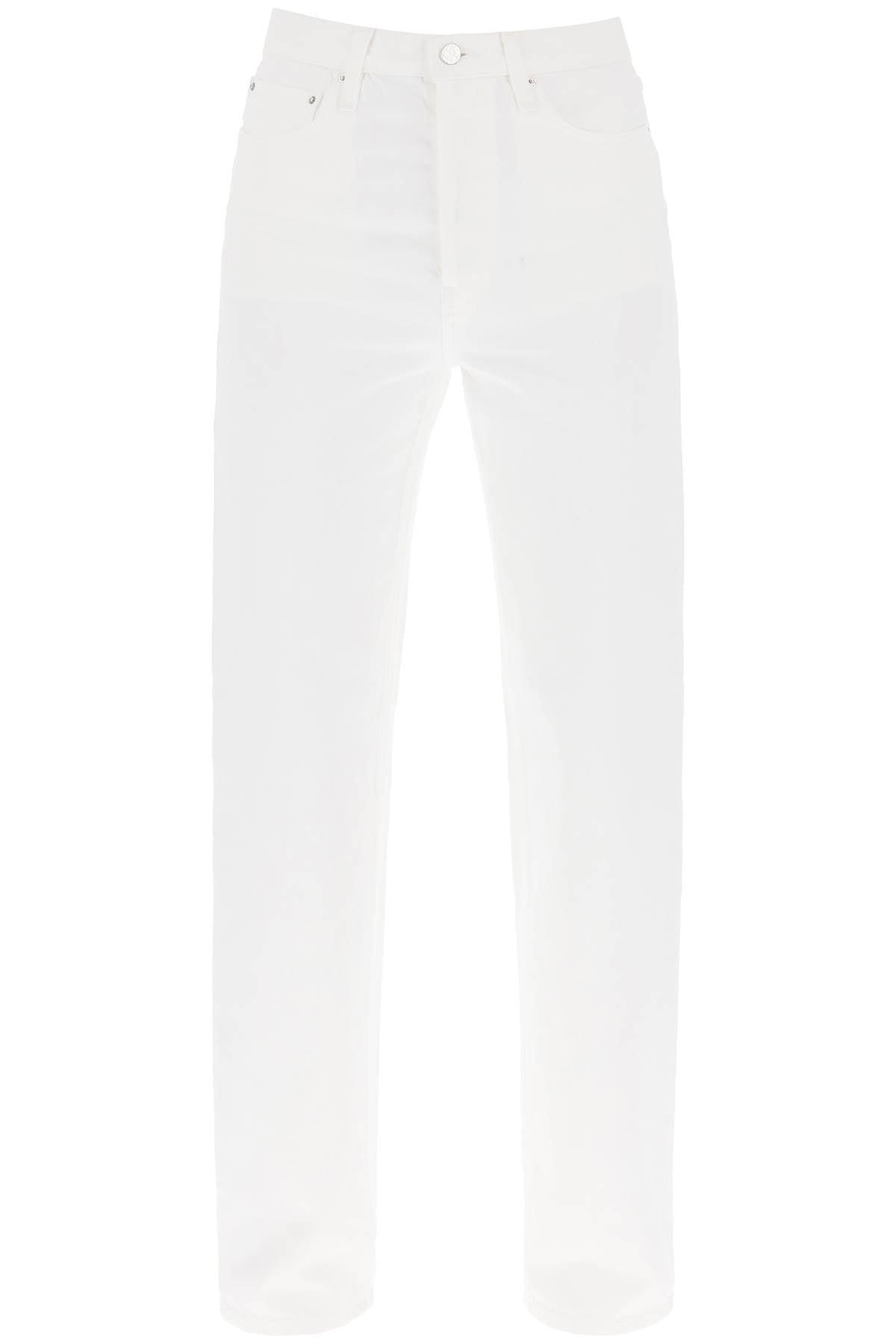 Straight Cut Loose Jeans  - White