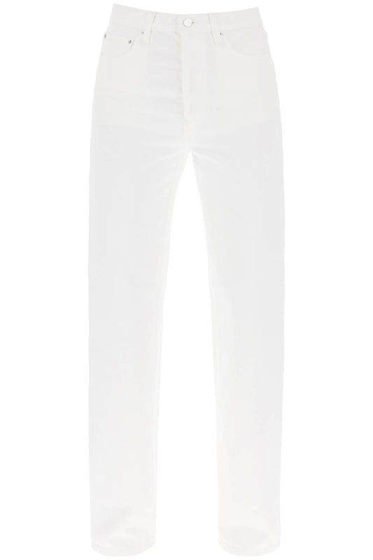 Straight Cut Loose Jeans  - White