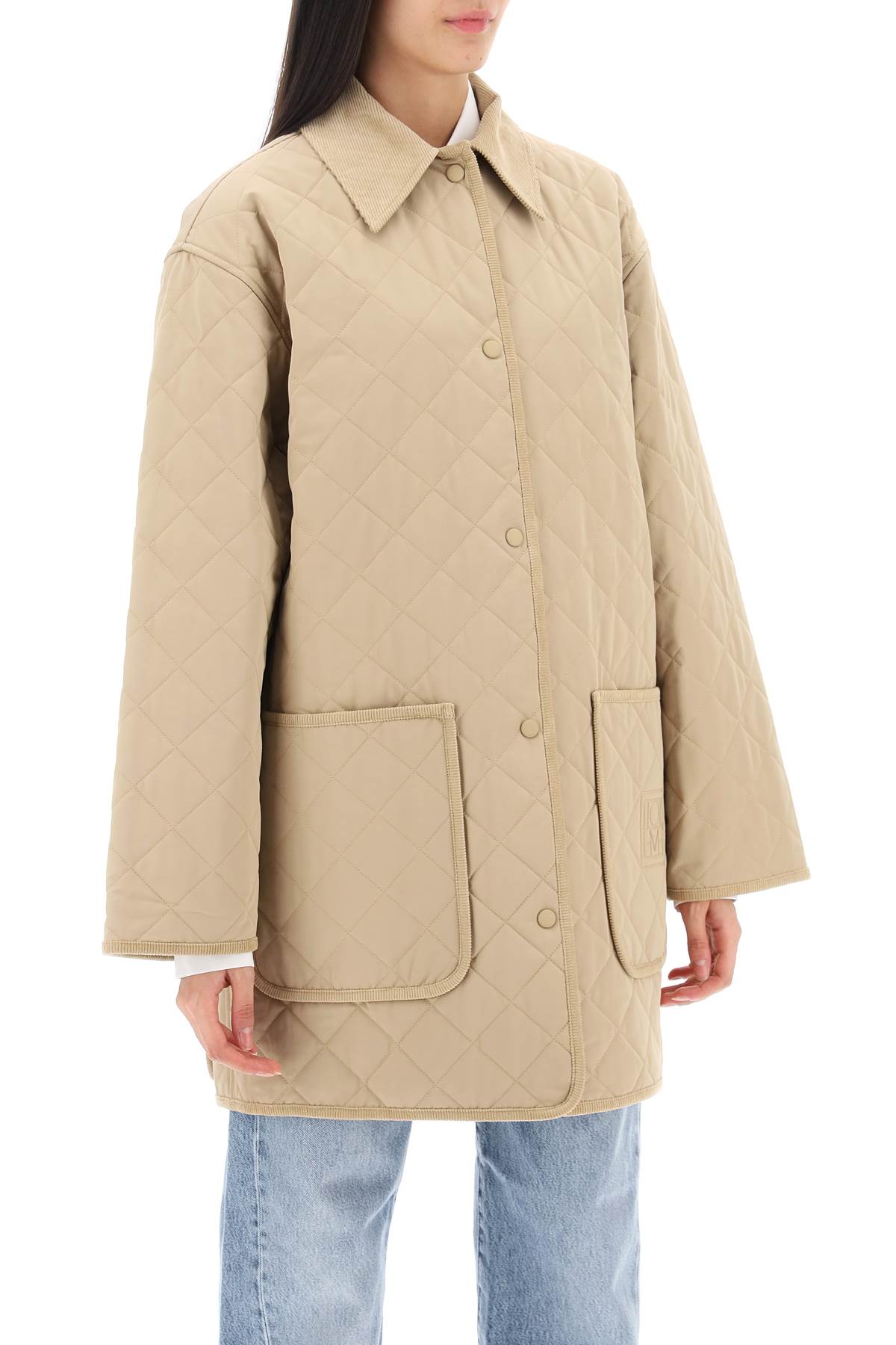 Quilted Barn Jacket  - Beige