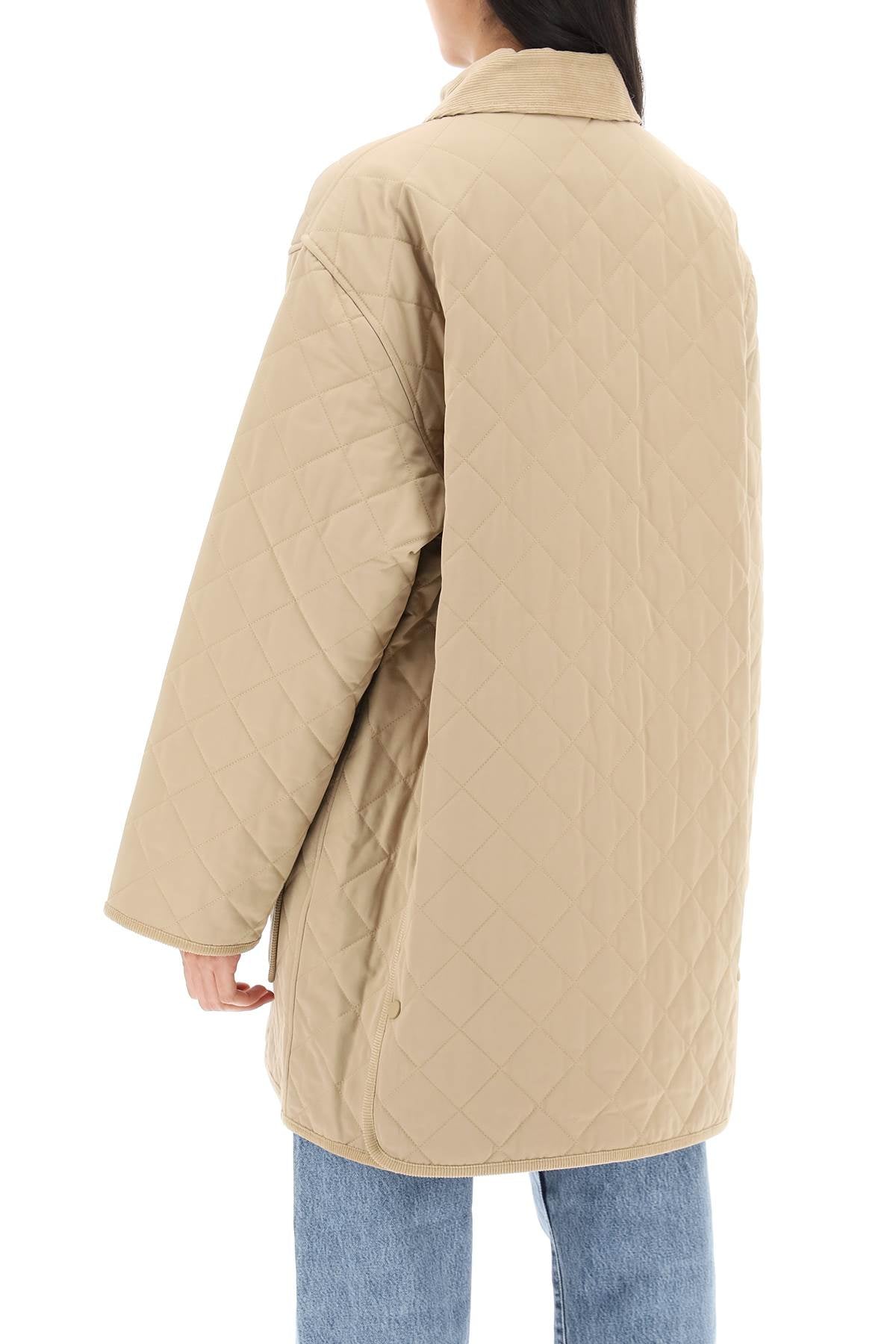 Quilted Barn Jacket  - Beige