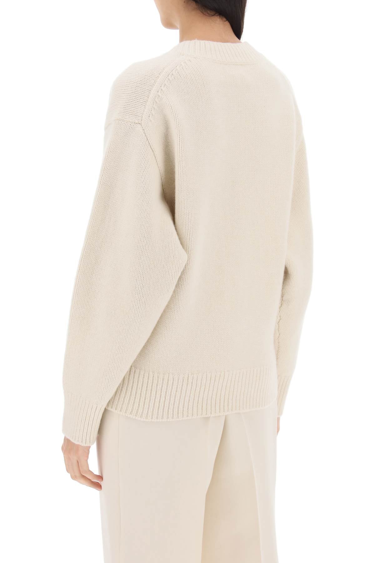 Wool And Cashmere Sweater  - White