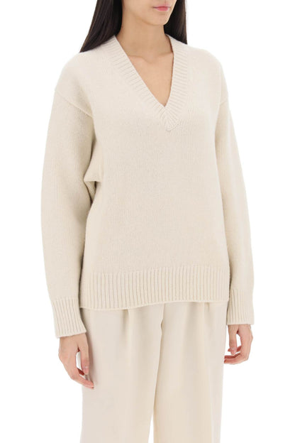 Wool And Cashmere Sweater  - White