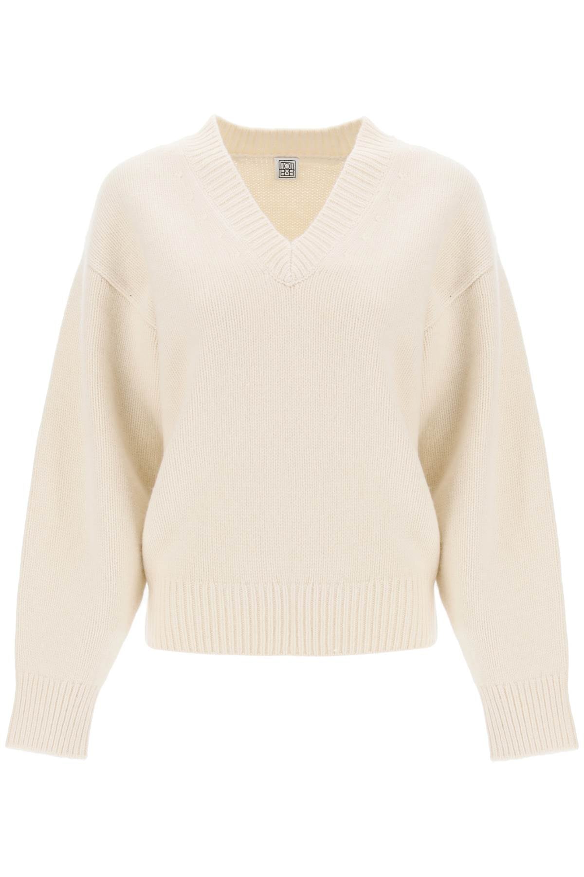 Wool And Cashmere Sweater  - White