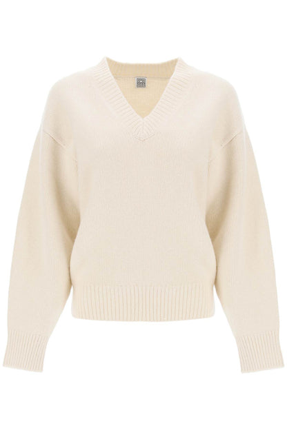 Wool And Cashmere Sweater  - White