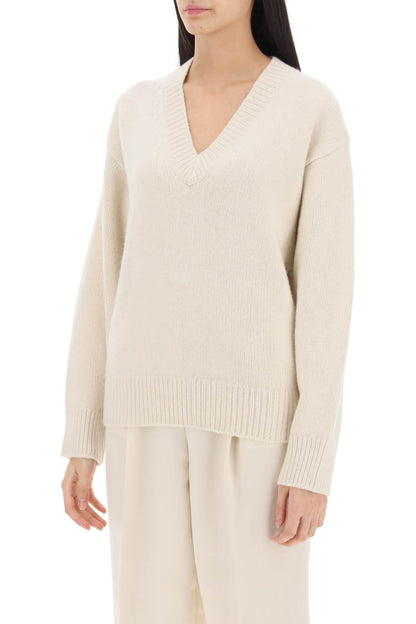 Wool And Cashmere Sweater  - White