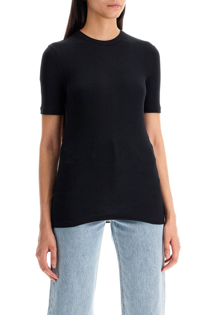 Classic Ribbed T-shirt For  - Black