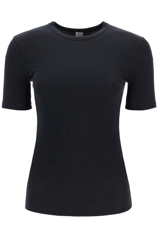 Classic Ribbed T-shirt For  - Black