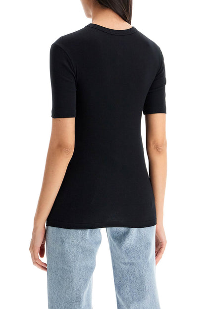 Classic Ribbed T-shirt For  - Black