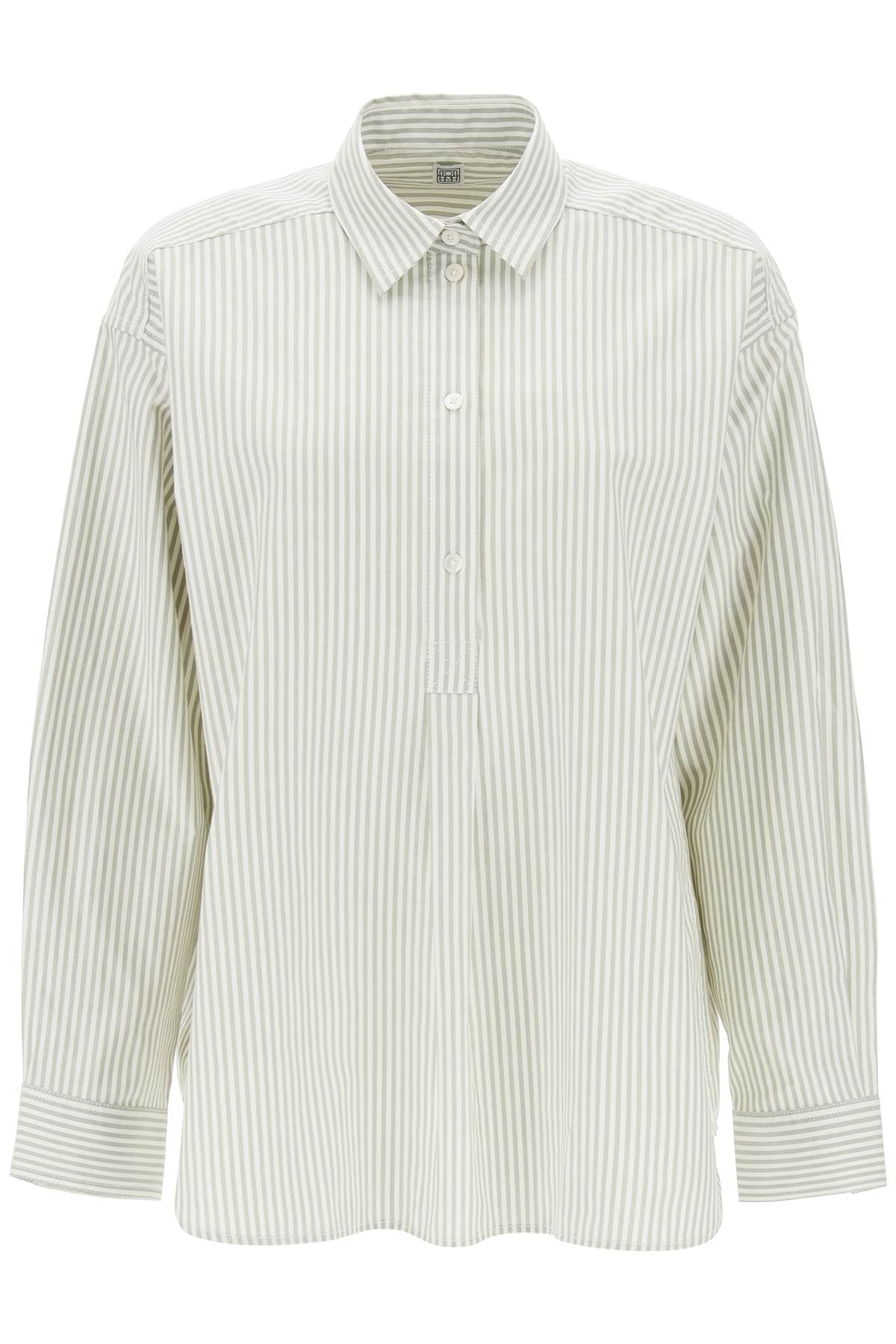 Striped Oxford Shirt  - White