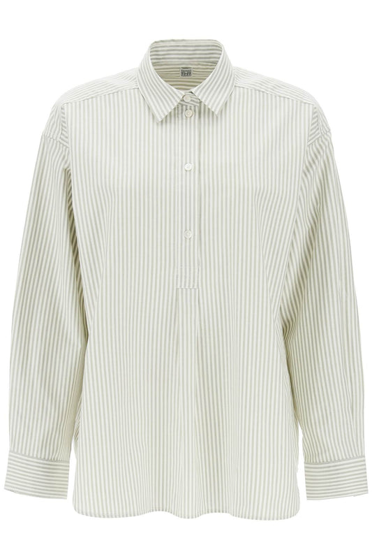 Striped Oxford Shirt  - White