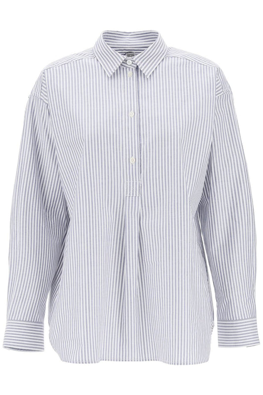 Striped Oxford Shirt  - White