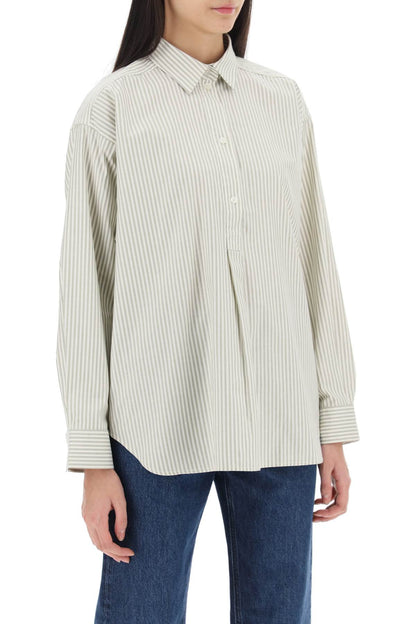 Striped Oxford Shirt  - White