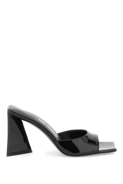 Devon Mules In Patent Leather  - Black