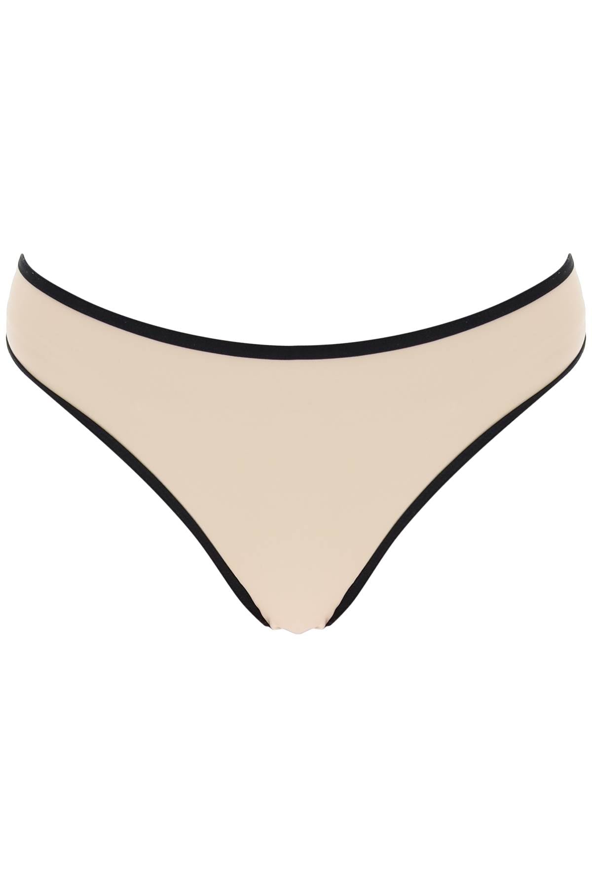 "bikini Briefs With Contrasting Edge  - Beige