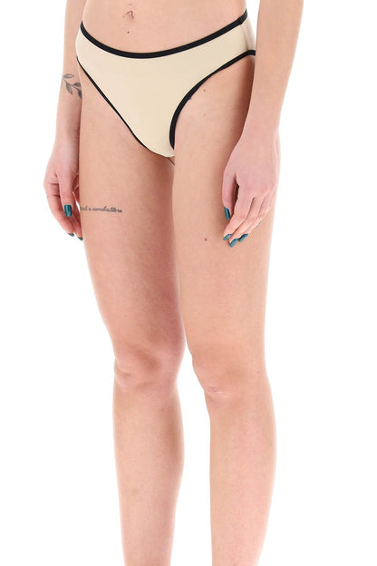 "bikini Briefs With Contrasting Edge  - Beige