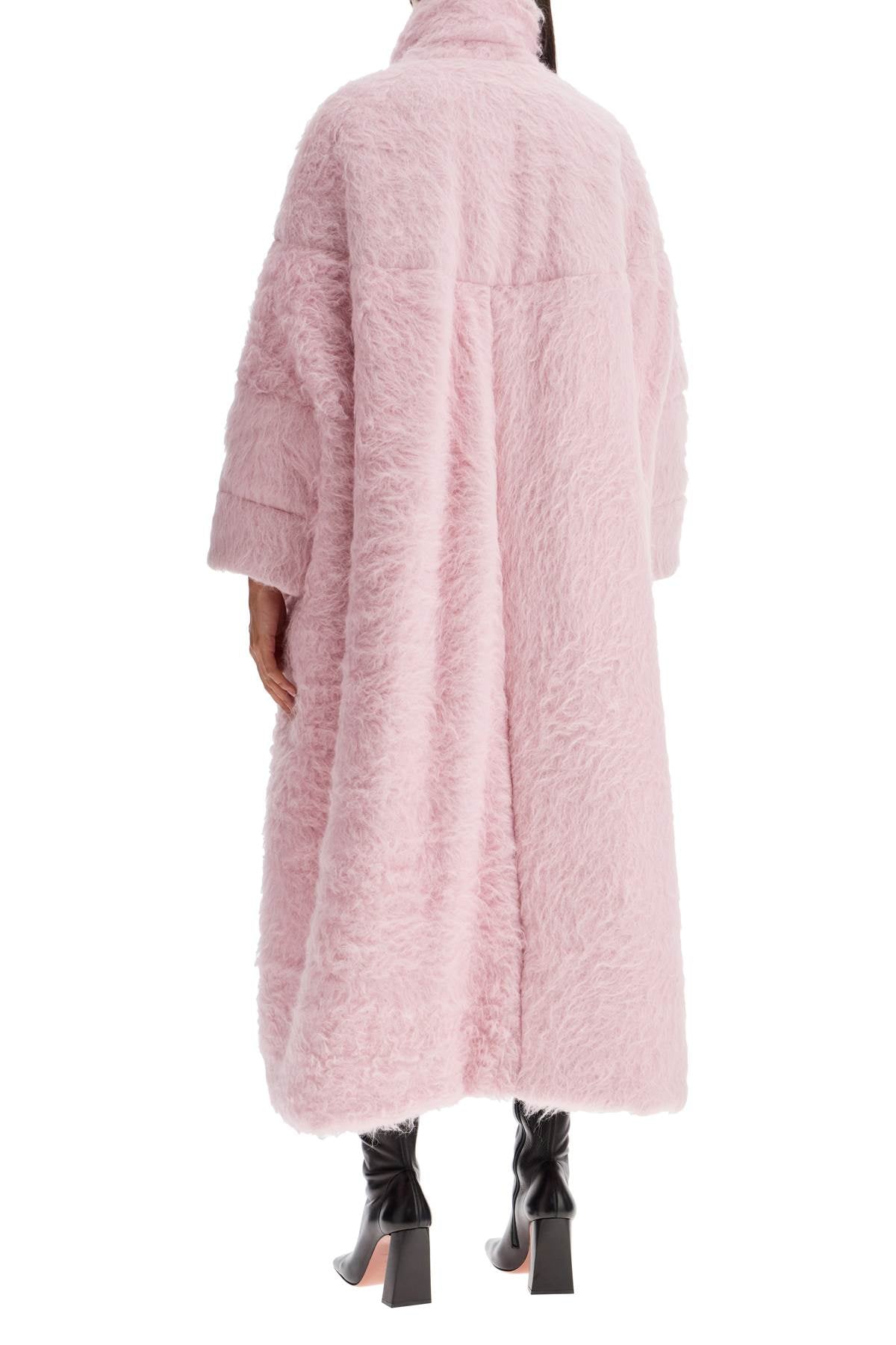 'maxi Brushed Wool Coat Roxana  - Pink