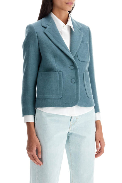 Short Wool Jacket For Women By Bam  - Light Blue