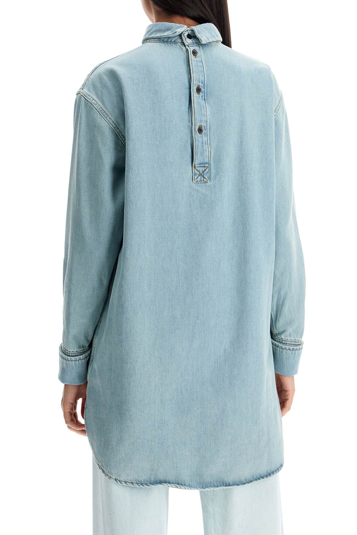 Long Denim Shirt From Corso Course  - Light Blue