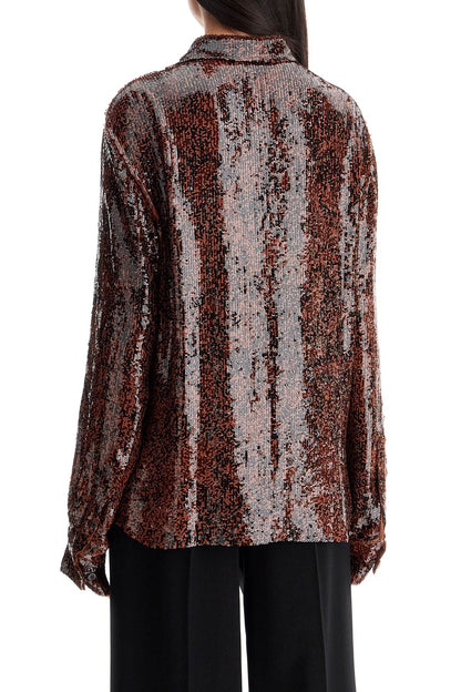 'chowy Sequin Shirt  - Brown