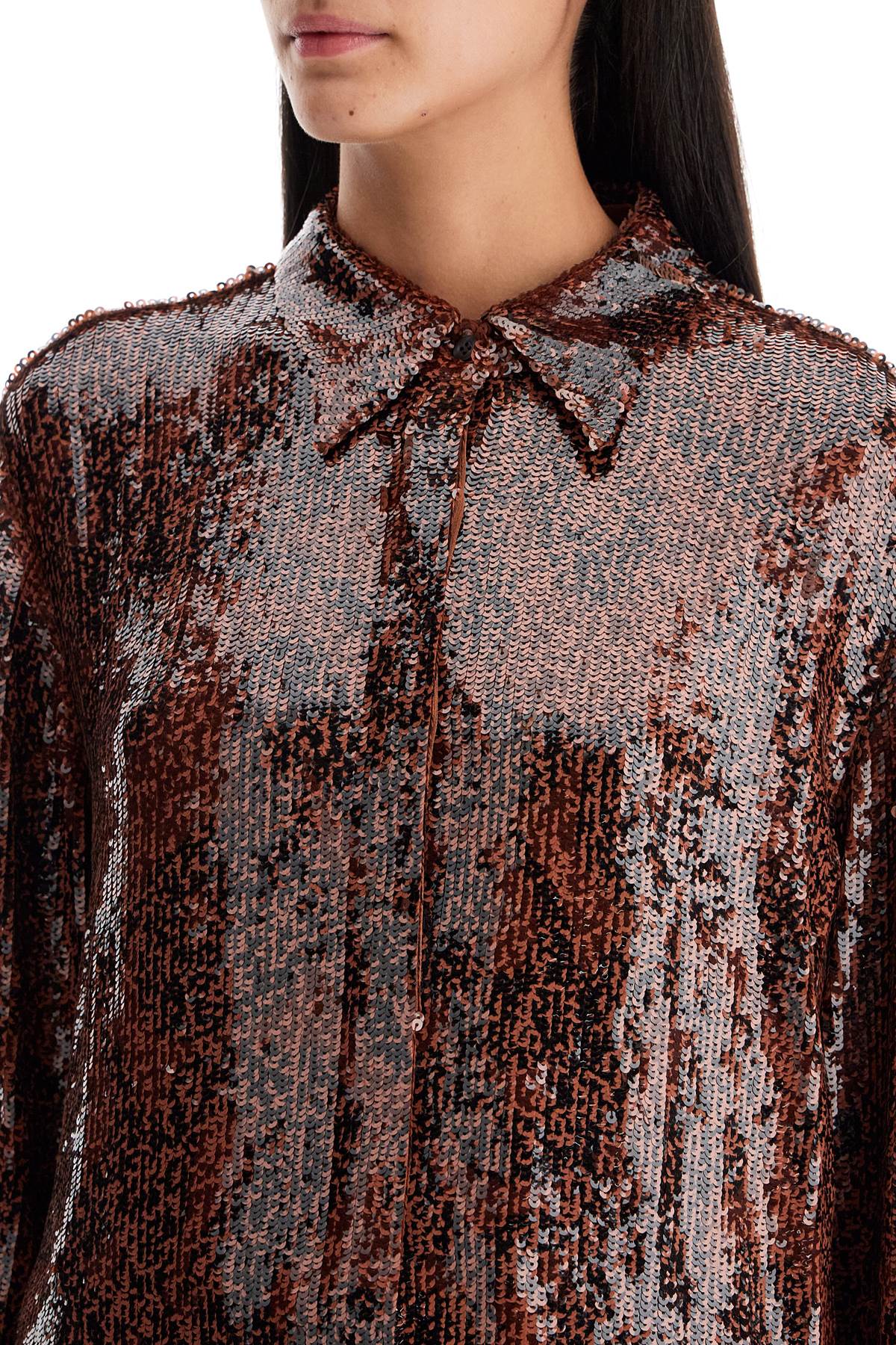 'chowy Sequin Shirt  - Brown