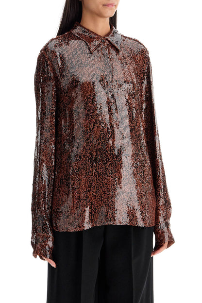 'chowy Sequin Shirt  - Brown