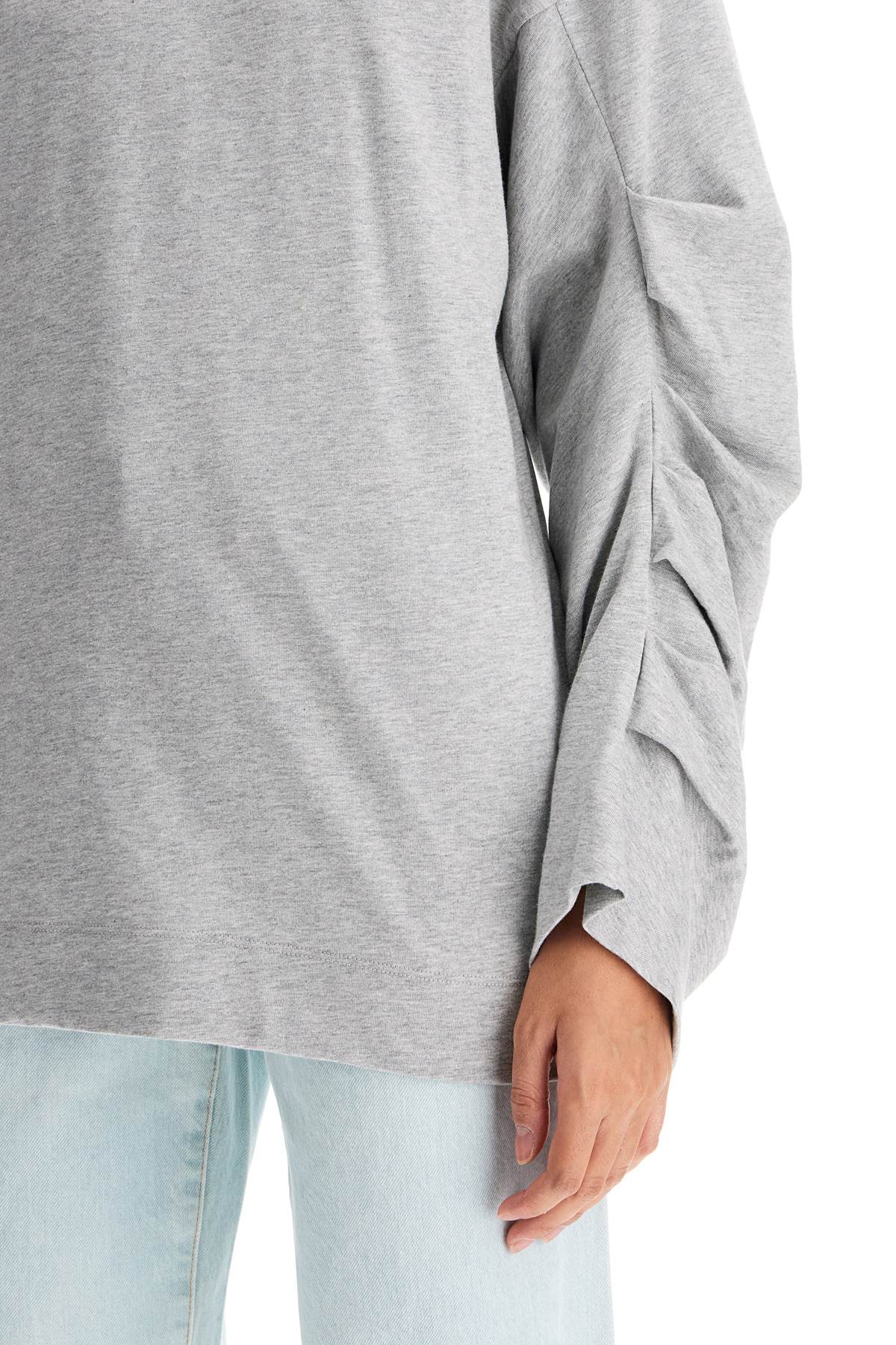 T-shirt With Pleated Sleeves Heynas  - Grigio