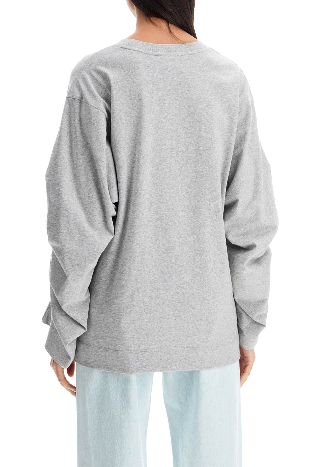 T-shirt With Pleated Sleeves Heynas  - Grigio