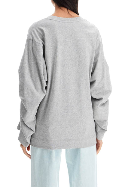 T-shirt With Pleated Sleeves Heynas  - Grigio