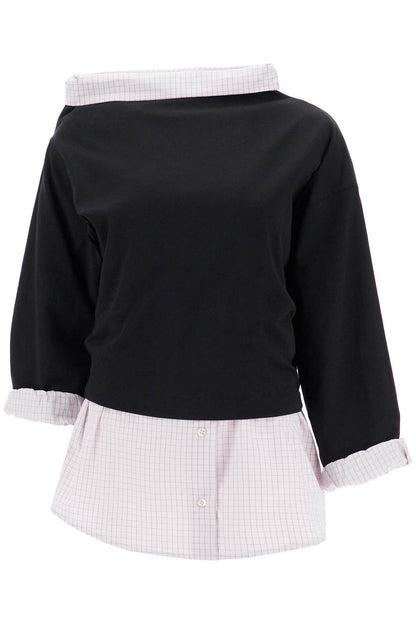 Double-layer Hybrid Top For Versatile  - Black