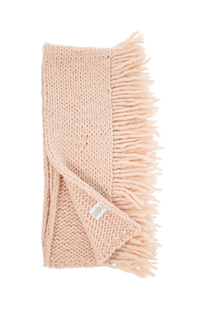 'large Virgin Wool Scarf For Maximum  - Pink