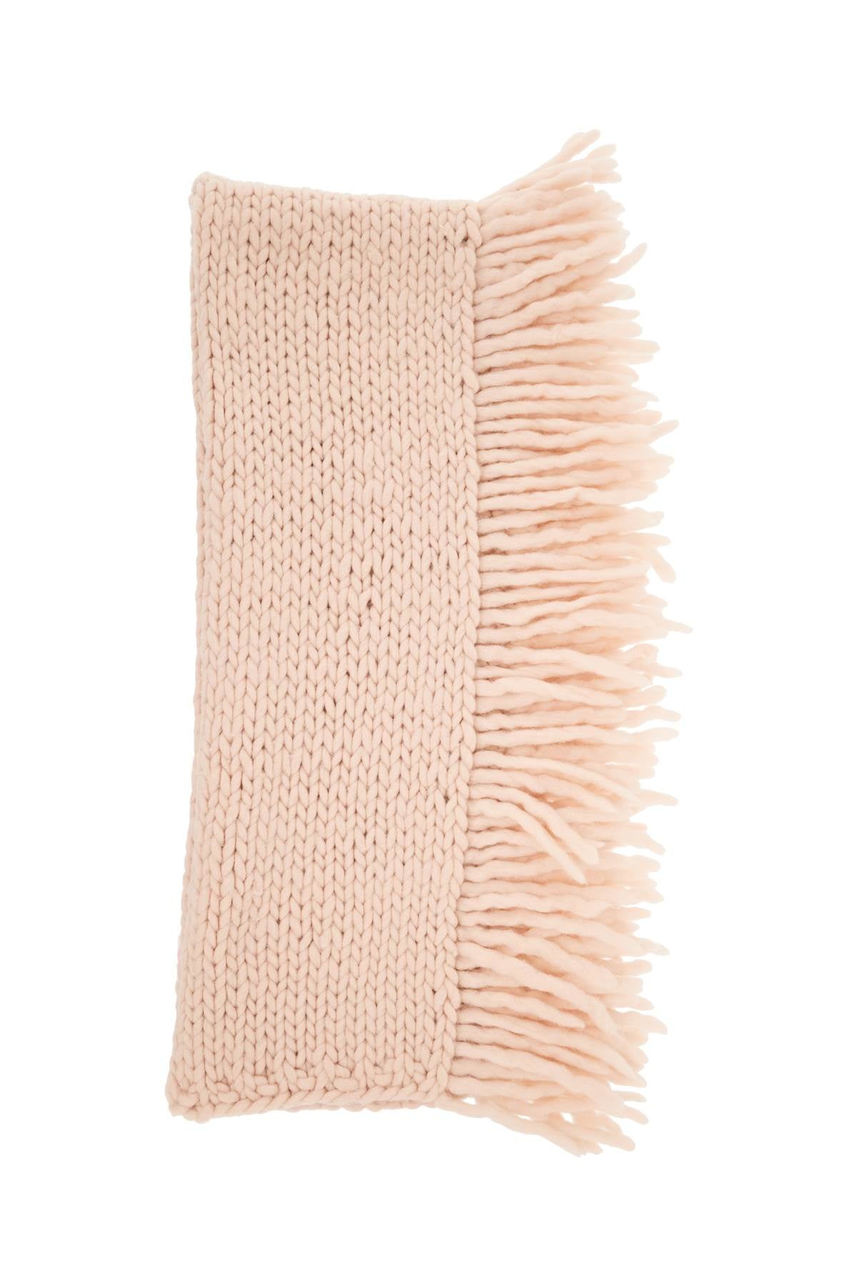 'large Virgin Wool Scarf For Maximum  - Pink