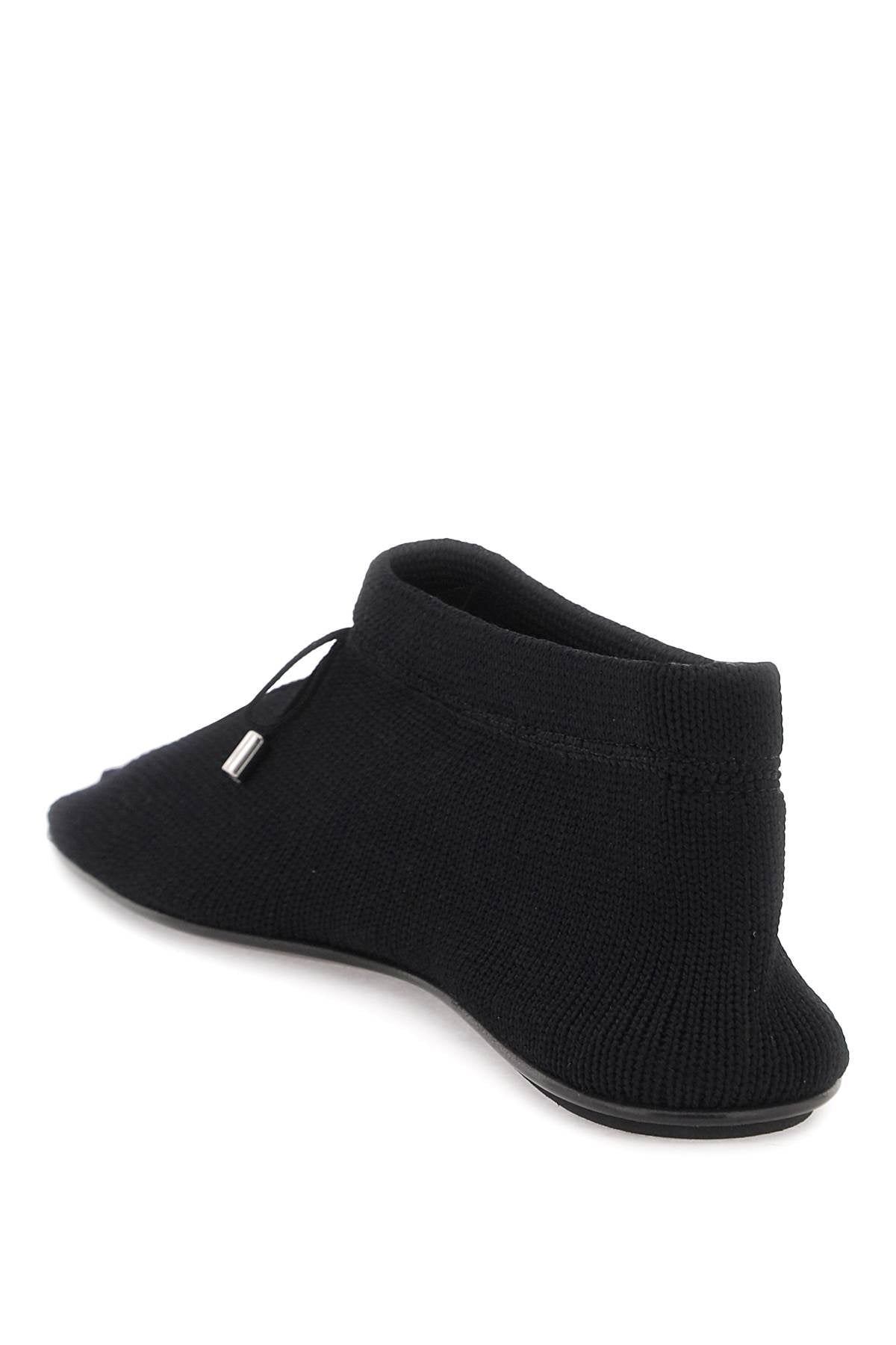 Knitted Ballet Flats  - Black