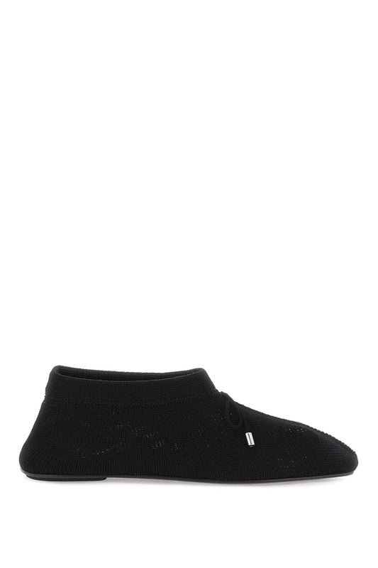 Knitted Ballet Flats  - Black