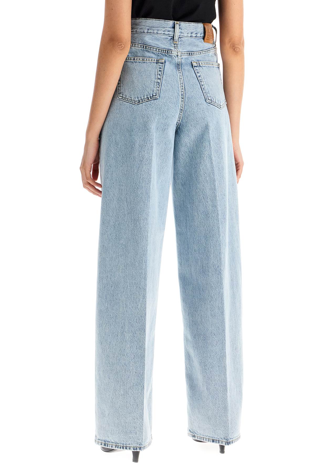 Wide Leg Jeans In Organic Cotton  - Blue