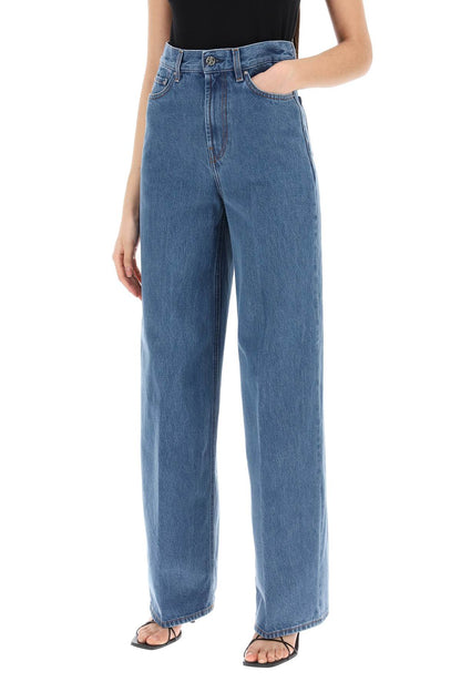 Wide Leg Jeans In Organic Cotton  - Blue