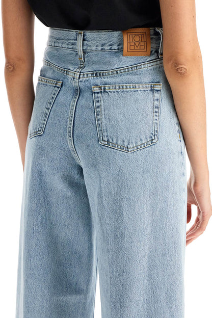 Wide Leg Jeans In Organic Cotton  - Blue