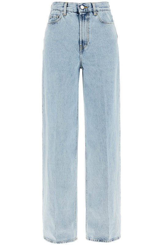 Wide Leg Jeans In Organic Cotton  - Blue