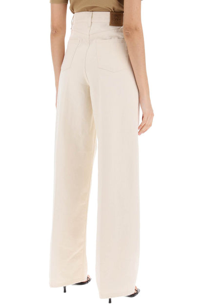 Organic Cotton Wide Leg Jeans.  - Neutro