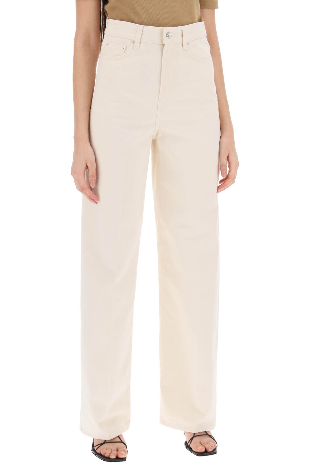 Organic Cotton Wide Leg Jeans.  - Neutro