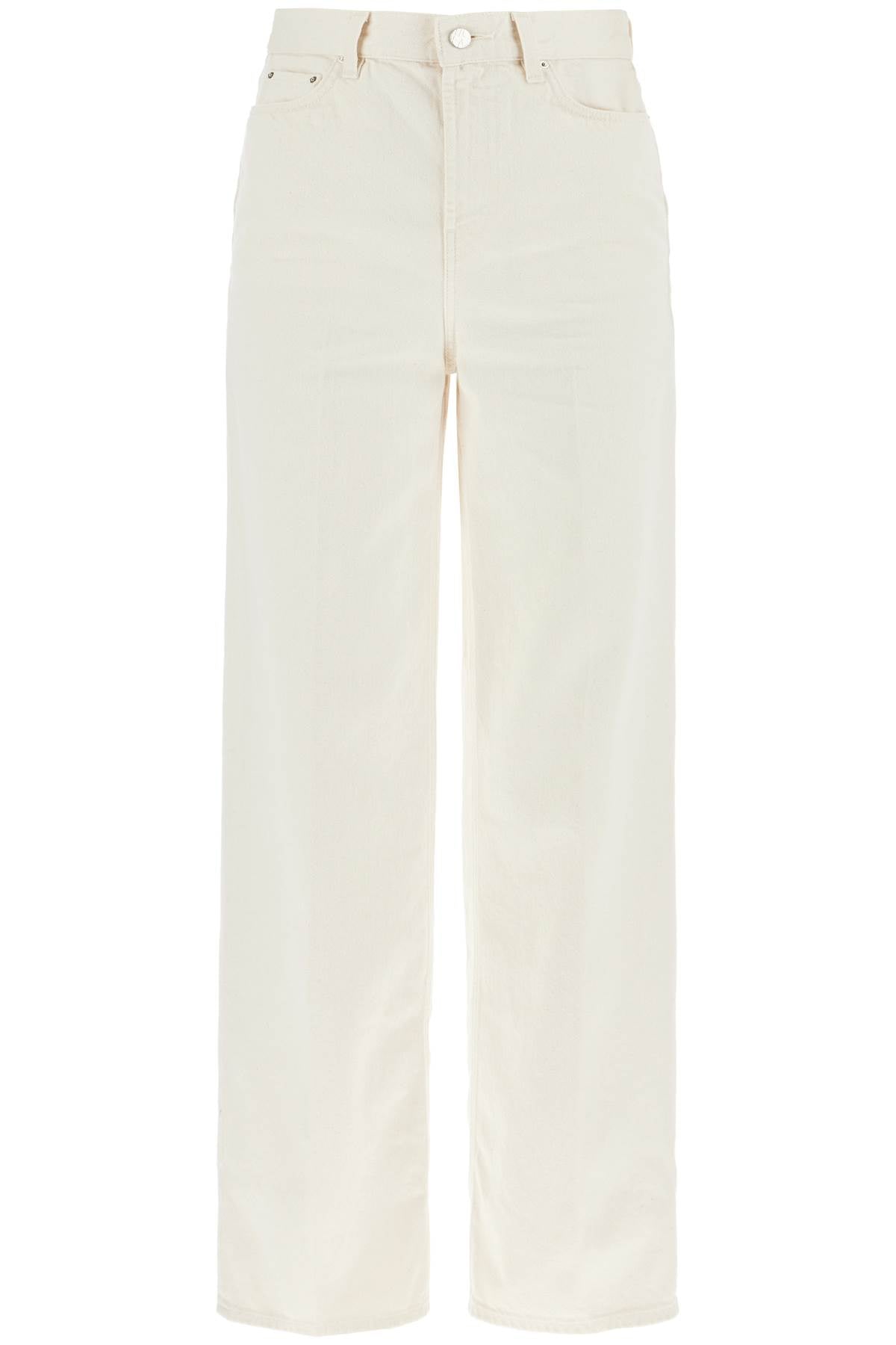 Wide Leg Jeans In Organic Cotton  - White