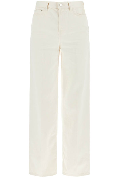 Wide Leg Jeans In Organic Cotton  - White